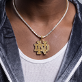 University of Notre Dame Regular Pendant in Canary Stone
