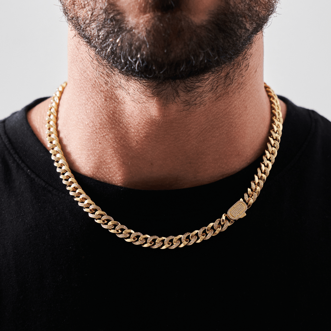 Half Iced Cuban (Gold) 8mm