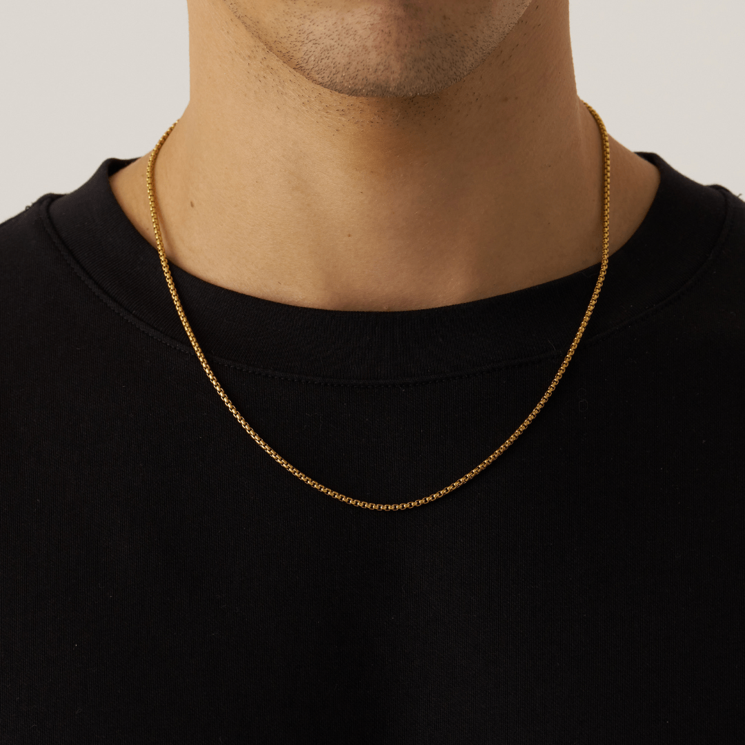 Round Box Chain (Gold) 2mm