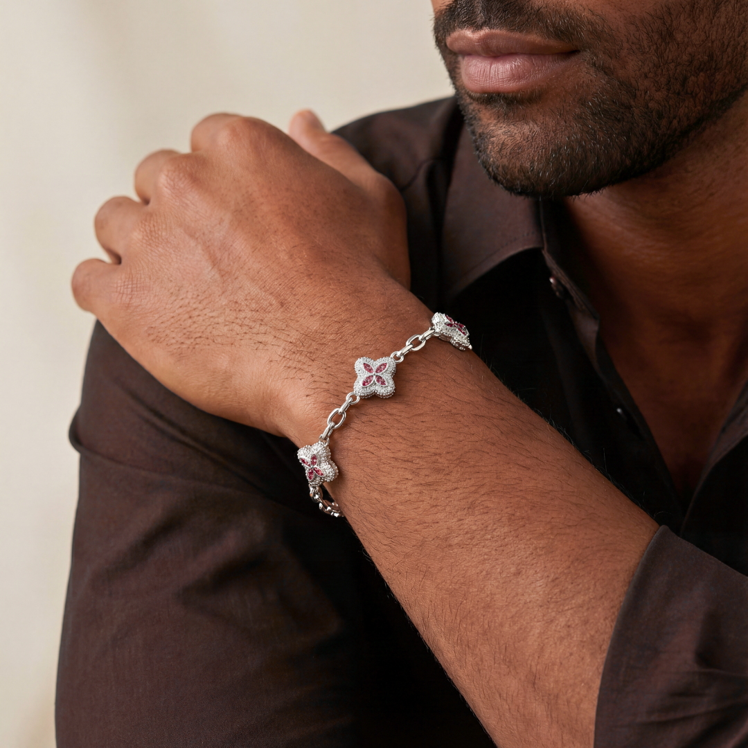 Red Clover Icon Bracelet
