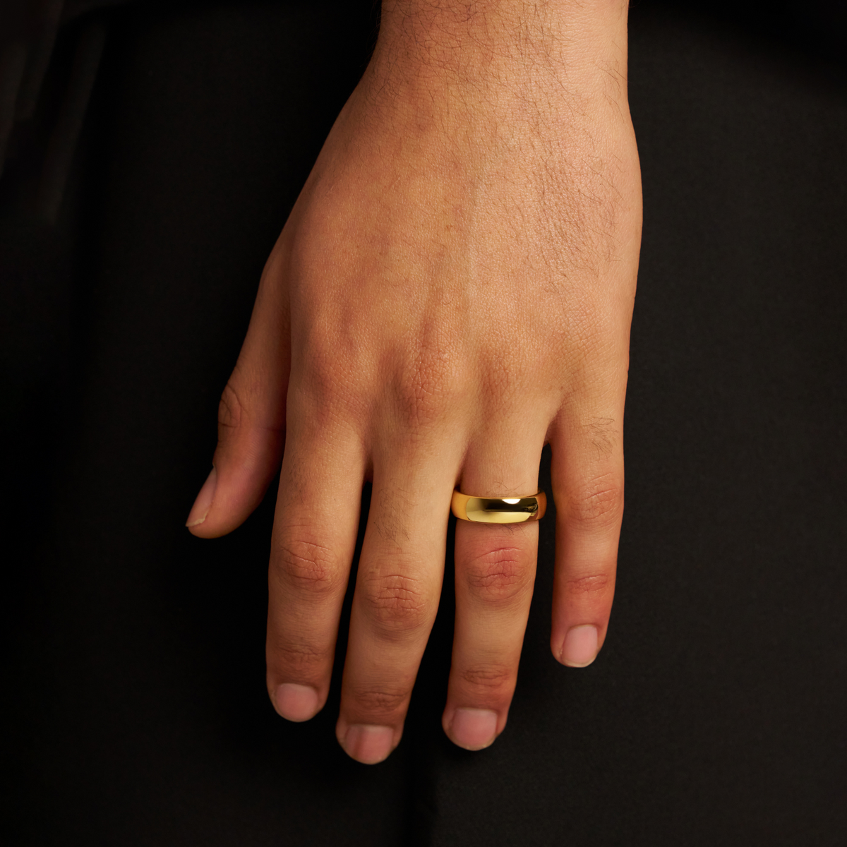 Rounded Ring (Gold) 7mm | 18ct Gold Tungsten