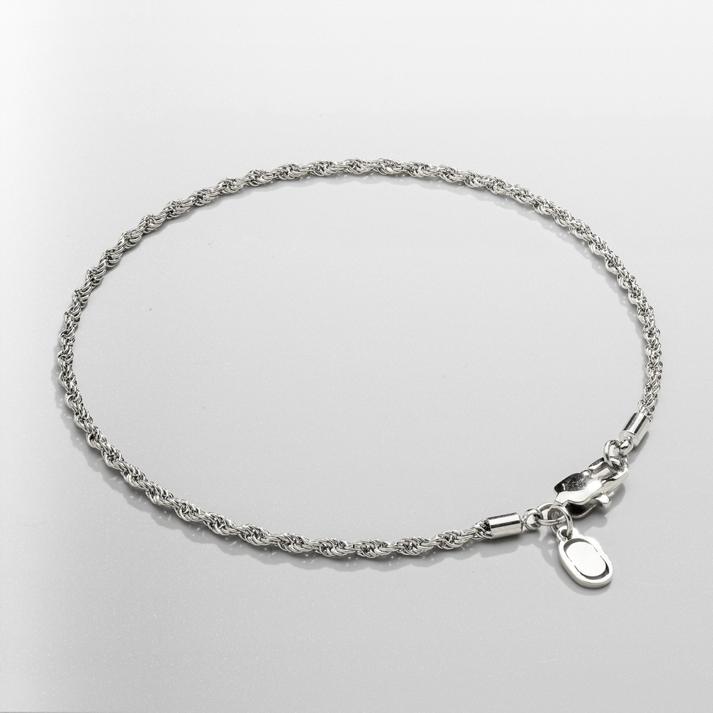 Rope Bracelet (Silver) 2mm