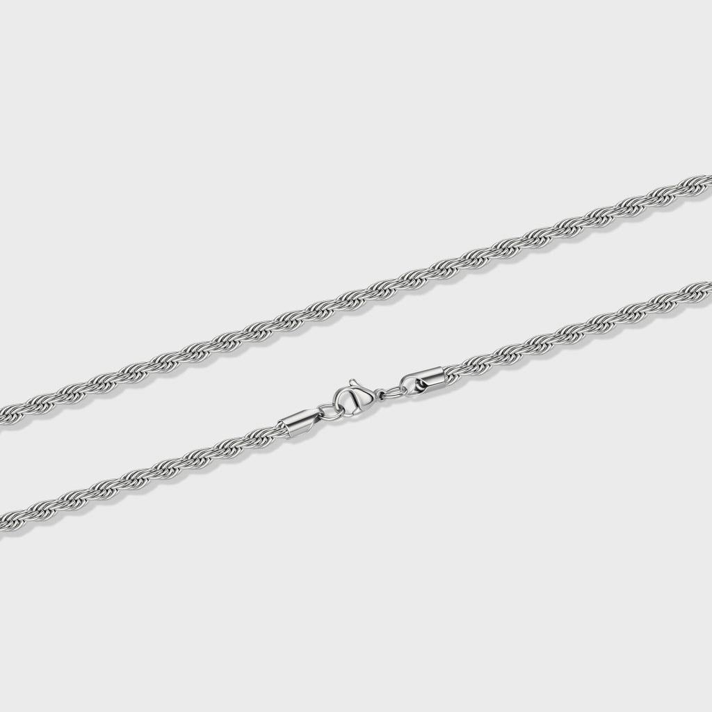 Cuban 5mm + Rope 4mm Stack (Silver)