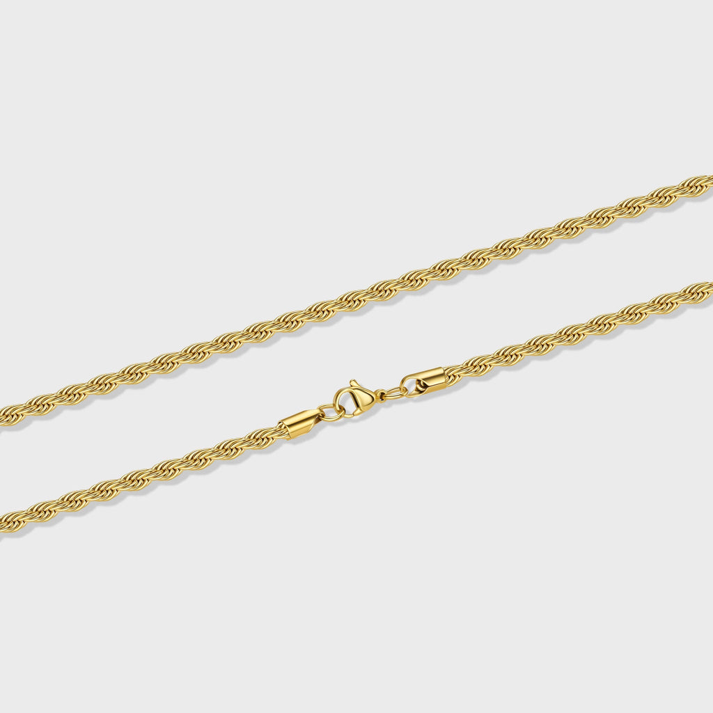 Women's Cuban 5mm + Rope 4mm Stack (Gold)