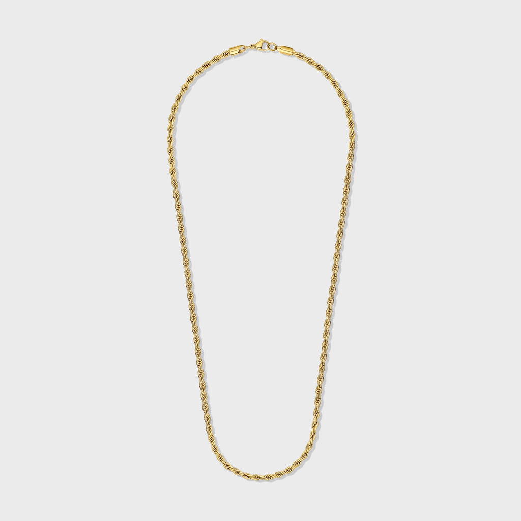 Women's Rope Chain (Gold) - 4mm