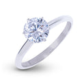 Round Single Stone Lab Diamond Engagement Ring in Platinum