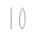Twisted Oval Hoop Earrings