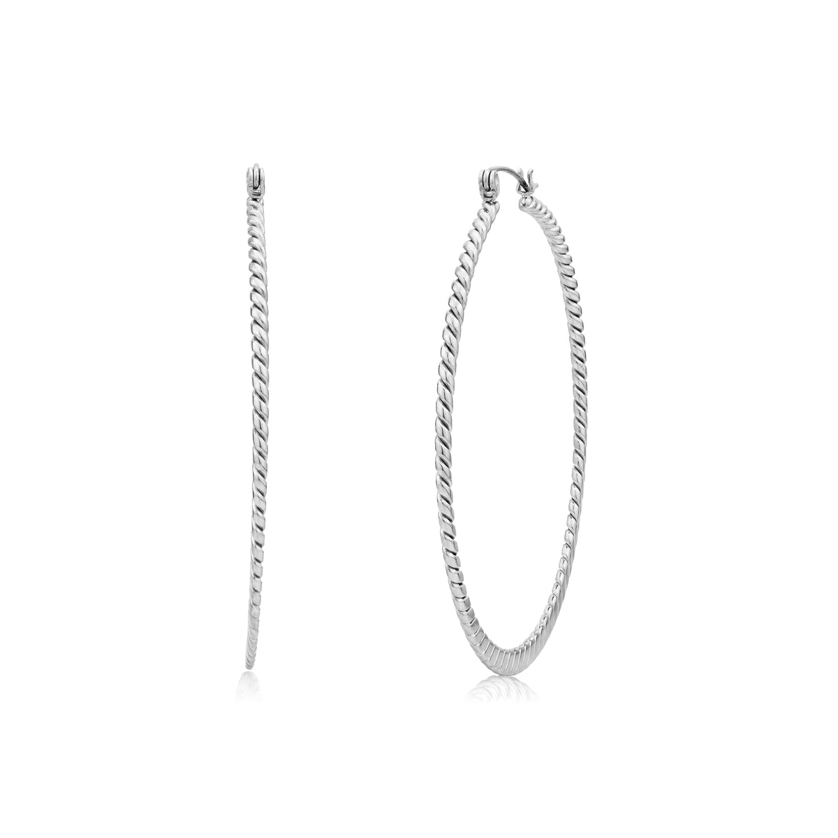 Slim Rope Hoop Earrings