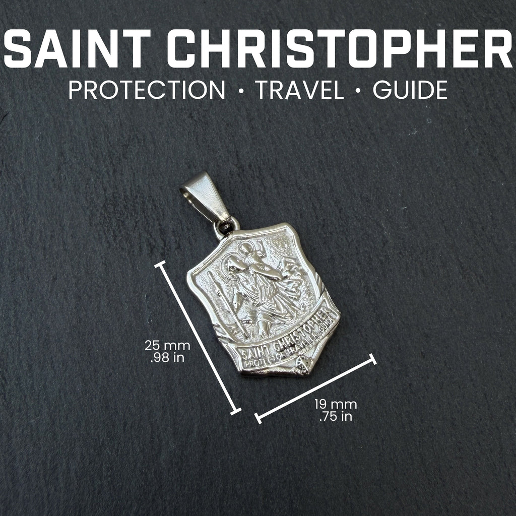 Pro Saint Christopher Pendant Necklace - Stainless Steel