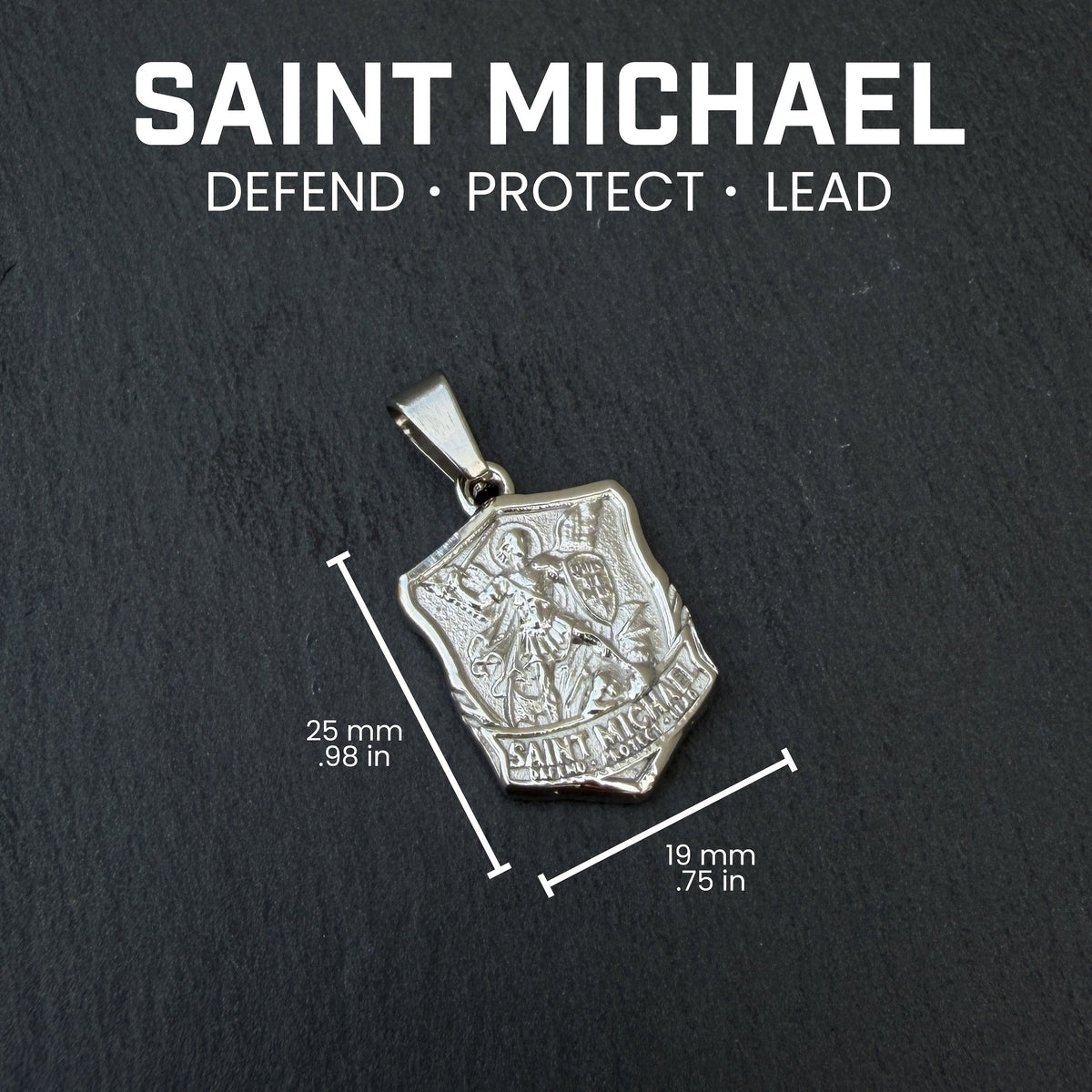 Pro Saint Michael Pendant Necklace - Stainless Steel