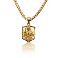 Pro Saint Jude Pendant Necklace - 14K Gold Plated Stainless Steel