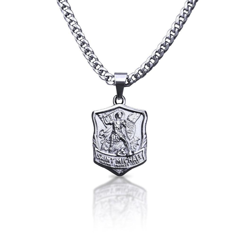 Pro Saint Michael Pendant Necklace - Stainless Steel