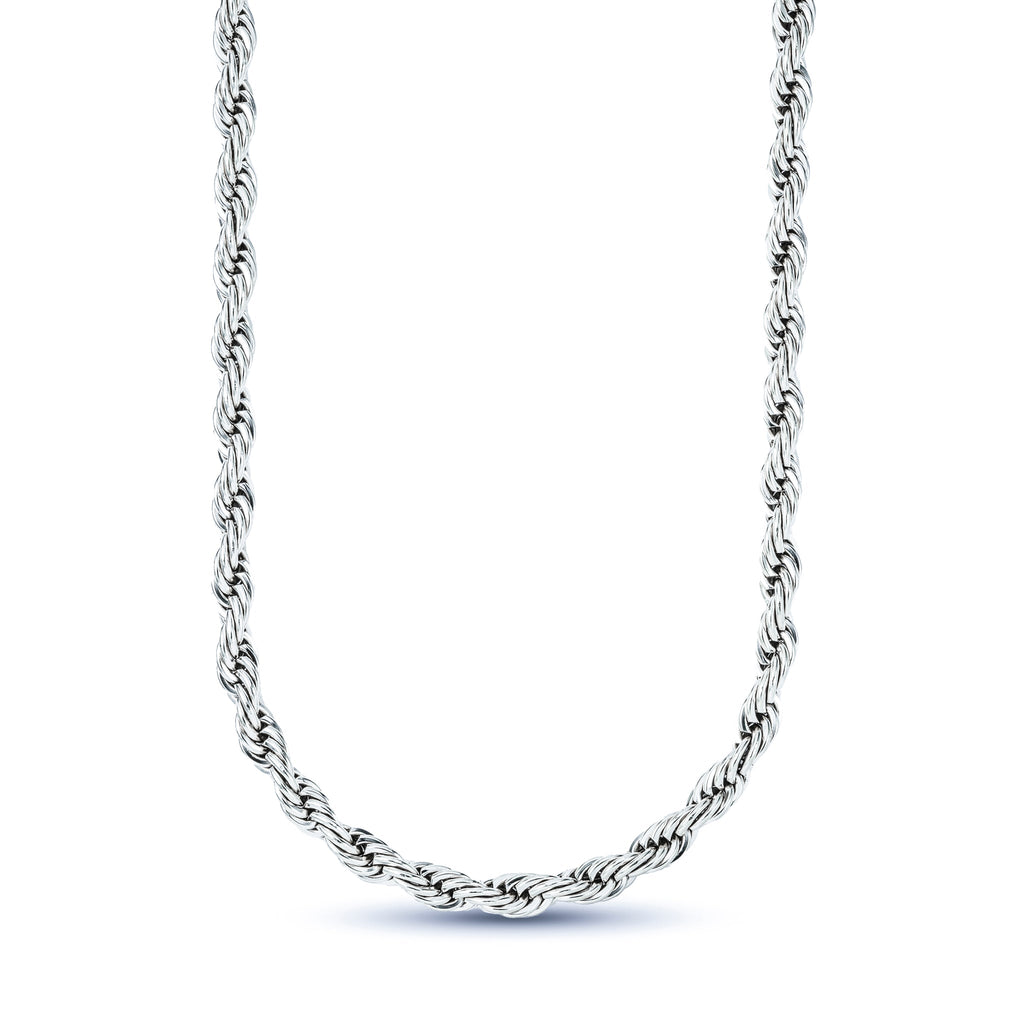 Rope Necklace in Sterling Silver - 6mm