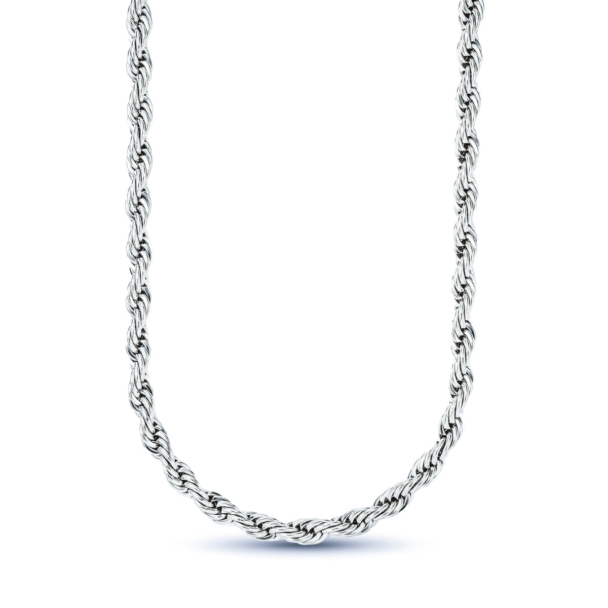 Rope Necklace in Sterling Silver - 6mm
