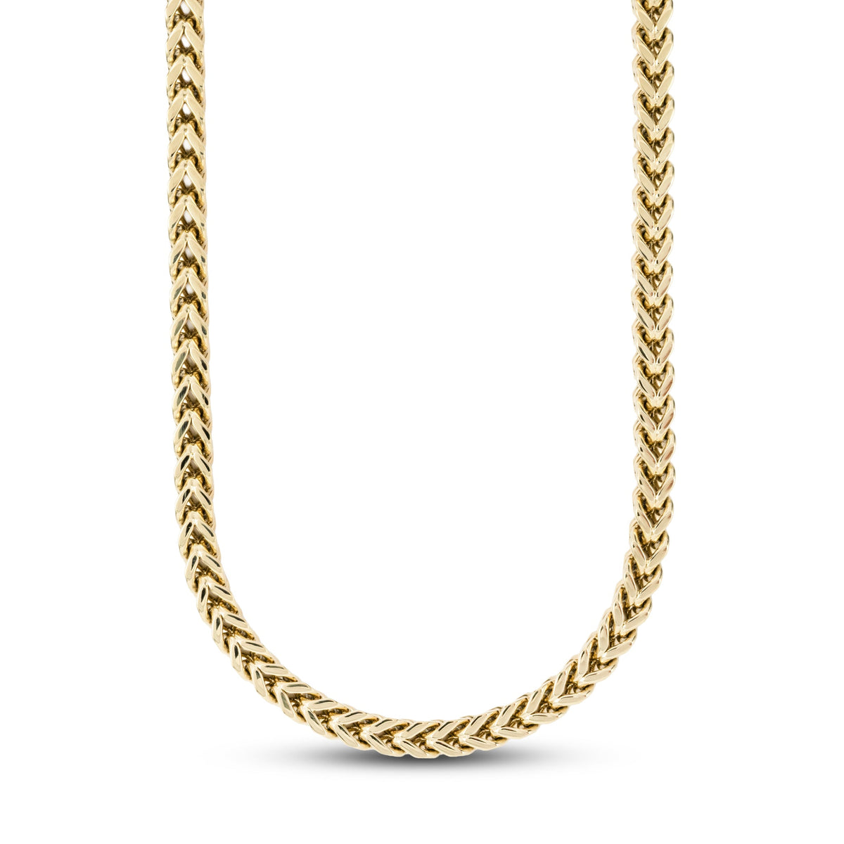 Franco Chain in Hollow Yellow Gold - 6mm