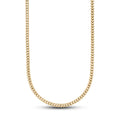 Franco Chain in Hollow Yellow Gold - 4mm