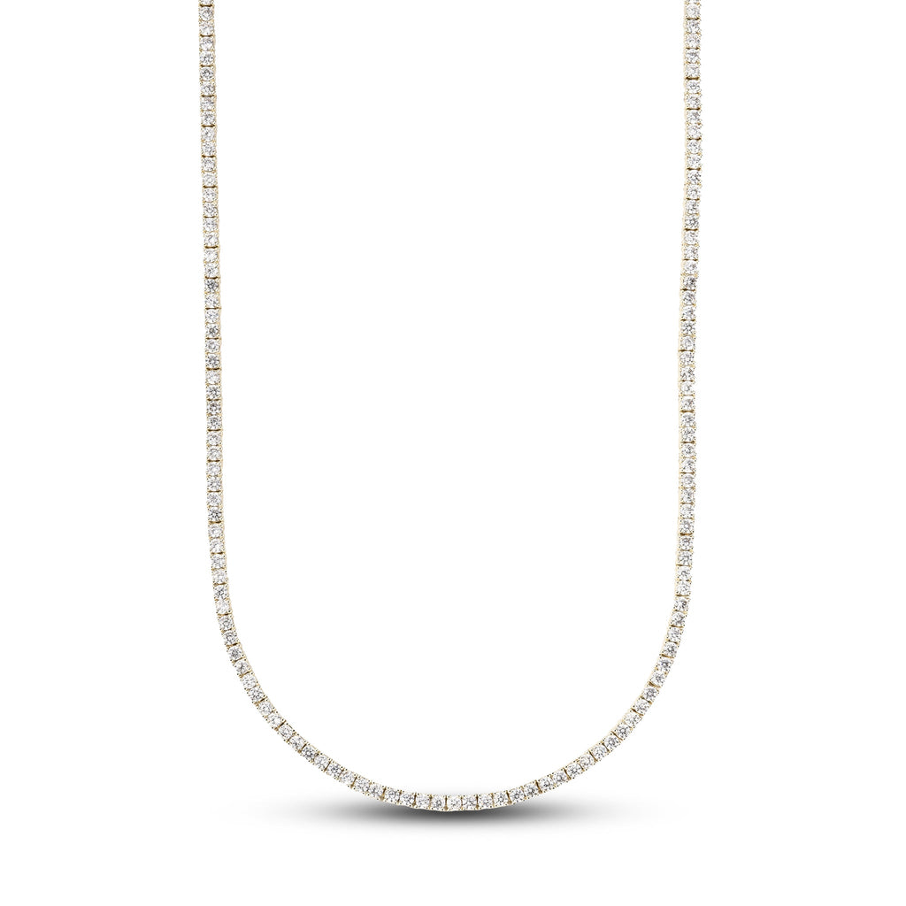 Men's Moissanite Diamond Tennis Chain in Yellow Gold Vermeil - 2mm