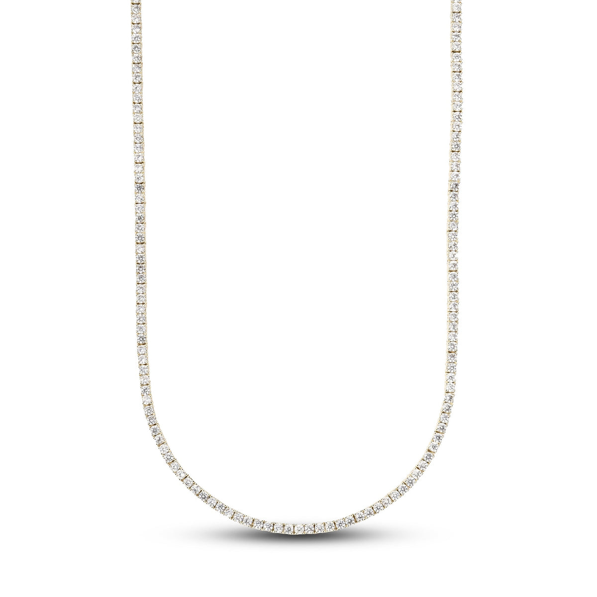 Men's Moissanite Diamond Tennis Chain in Yellow Gold Vermeil - 2mm
