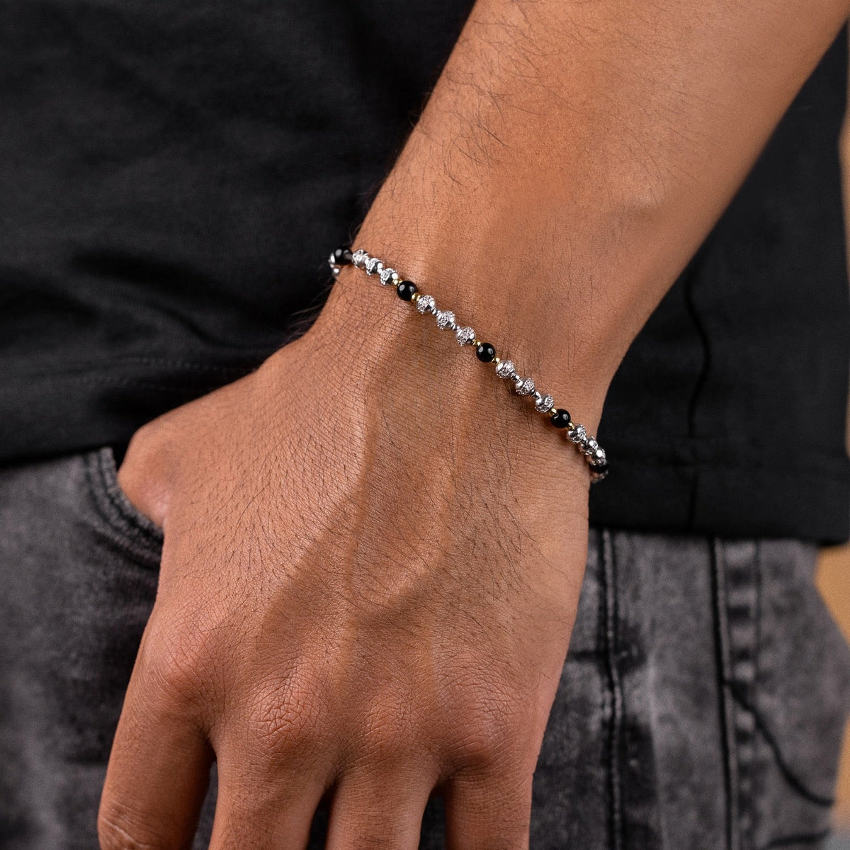 Sphere Iced Beaded Bracelet