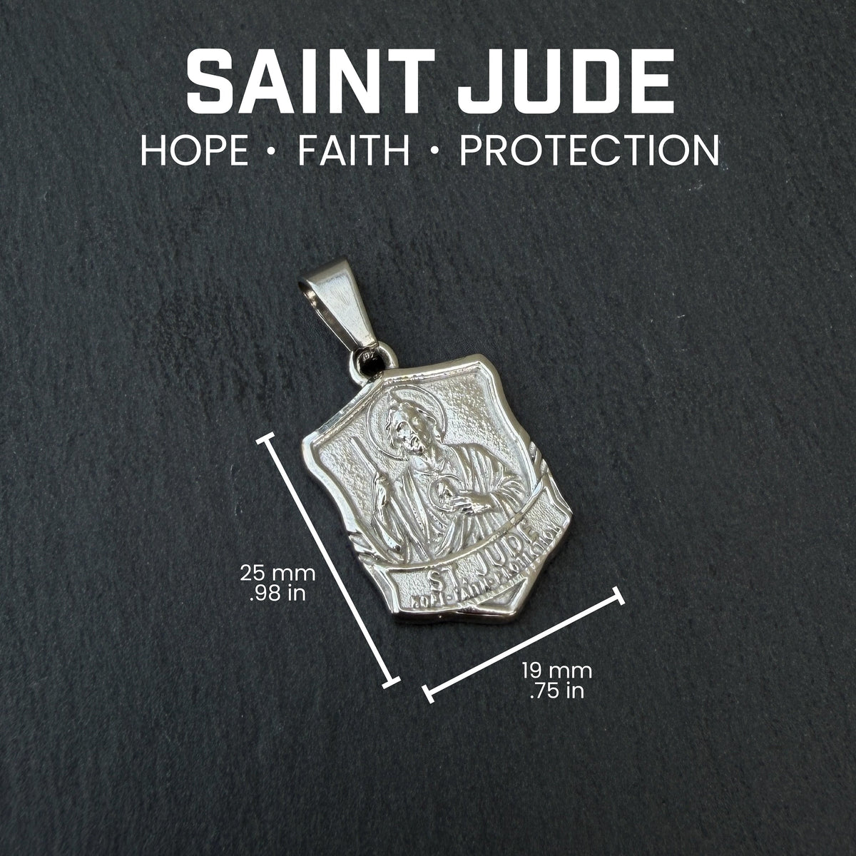Pro Saint Jude Pendant Necklace - Stainless Steel