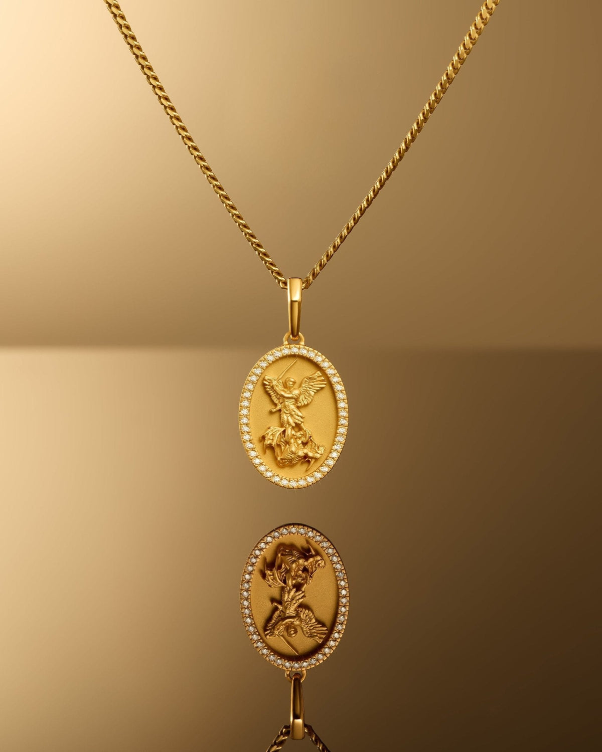 Studded St. Michael Pendant