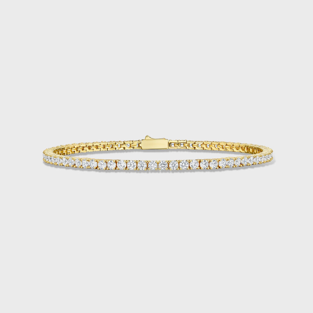 Women's Tennis Bracelet (Gold) - 3mm