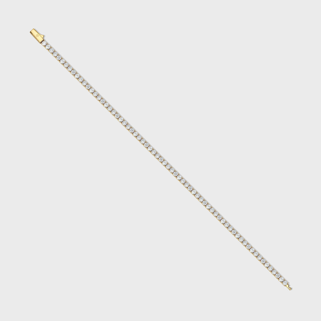 Women's Tennis Bracelet (Gold) - 3mm