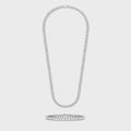 Tennis Chain + Bracelet (Silver) - 5mm