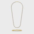 Tennis Chain + Bracelet (Gold) - 5mm
