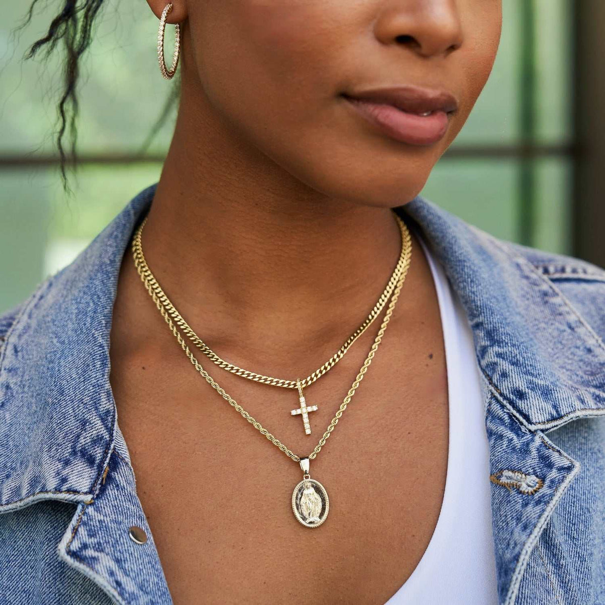 2 Chains + 2 Pendants - Yellow Gold