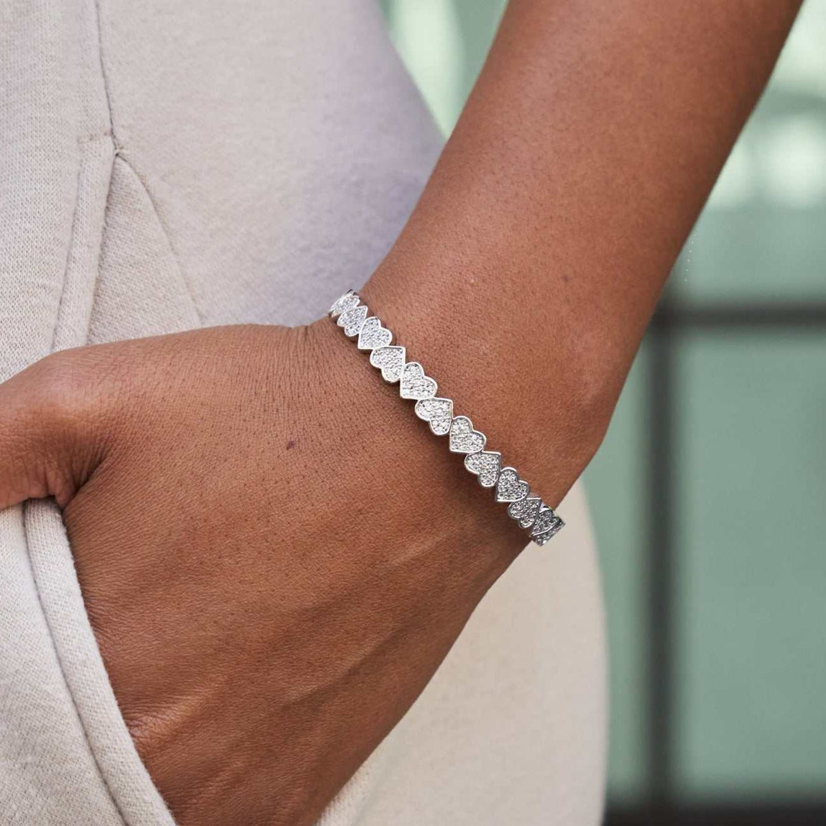Eternity Heart Cuff Bracelets Gift Bundle