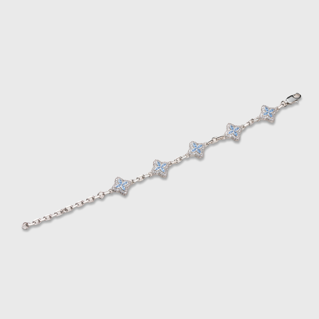 Blue Clover Icon Bracelet
