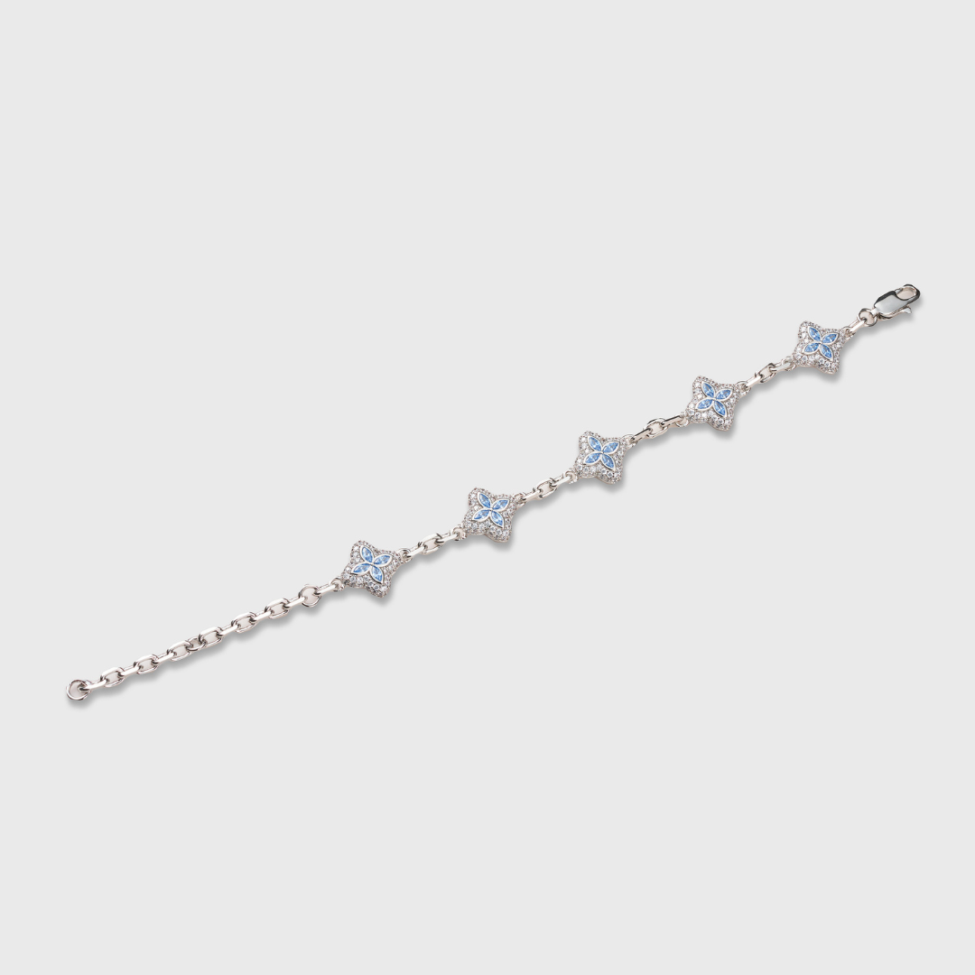 Blue Clover Icon Bracelet