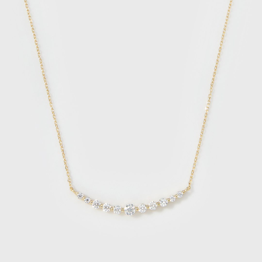 Moissanite Aurora Necklace (Gold)