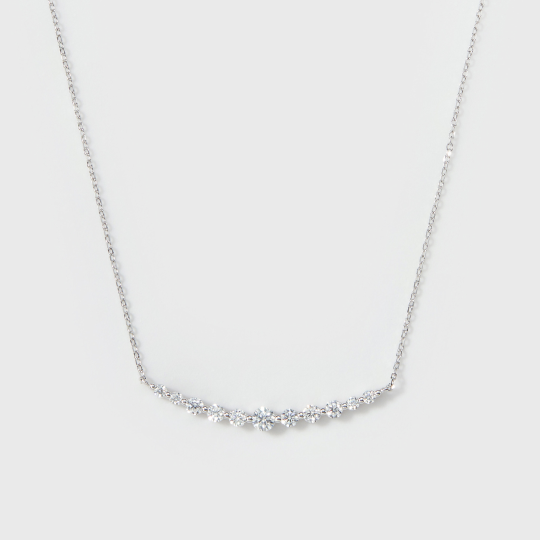 Moissanite Aurora Necklace (Silver)