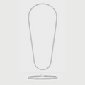 Women's Tennis Chain + Bracelet (Silver) - 3mm