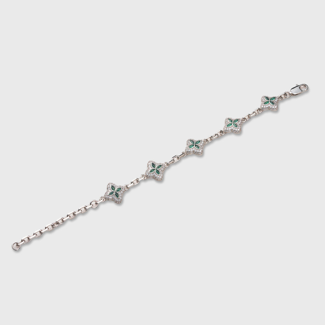 Green Clover Icon Bracelet