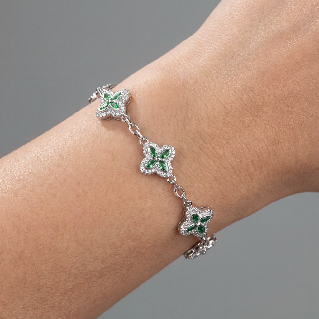 Green Clover Icon Bracelet