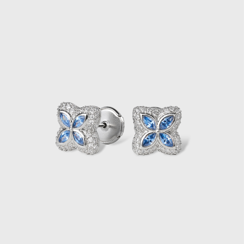 Blue Clover Icon Pendant + Bracelet + Earrings