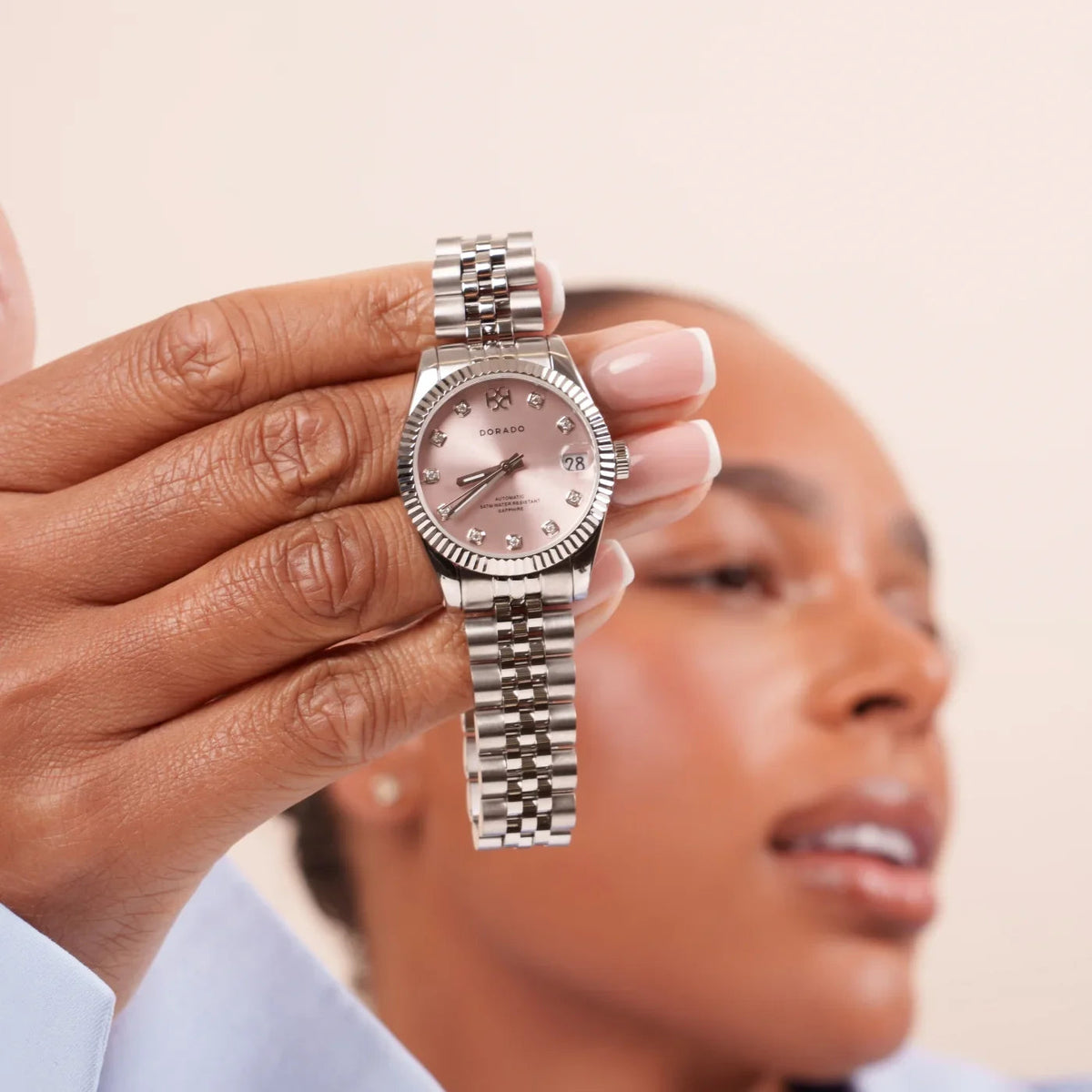 DORADO Silver Timeless Watch - Pink