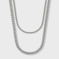 Cuban 5mm + Franco 3mm Stack (Silver)