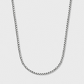 Round Box Chain (Silver) - 3mm