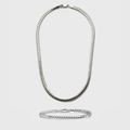 Miami Cuban Link Chain + Bracelet (Silver) - 5mm