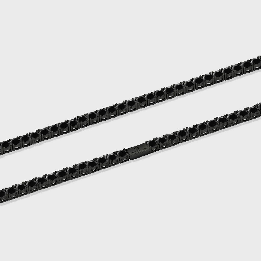 Tennis Chain (Black) - 4mm