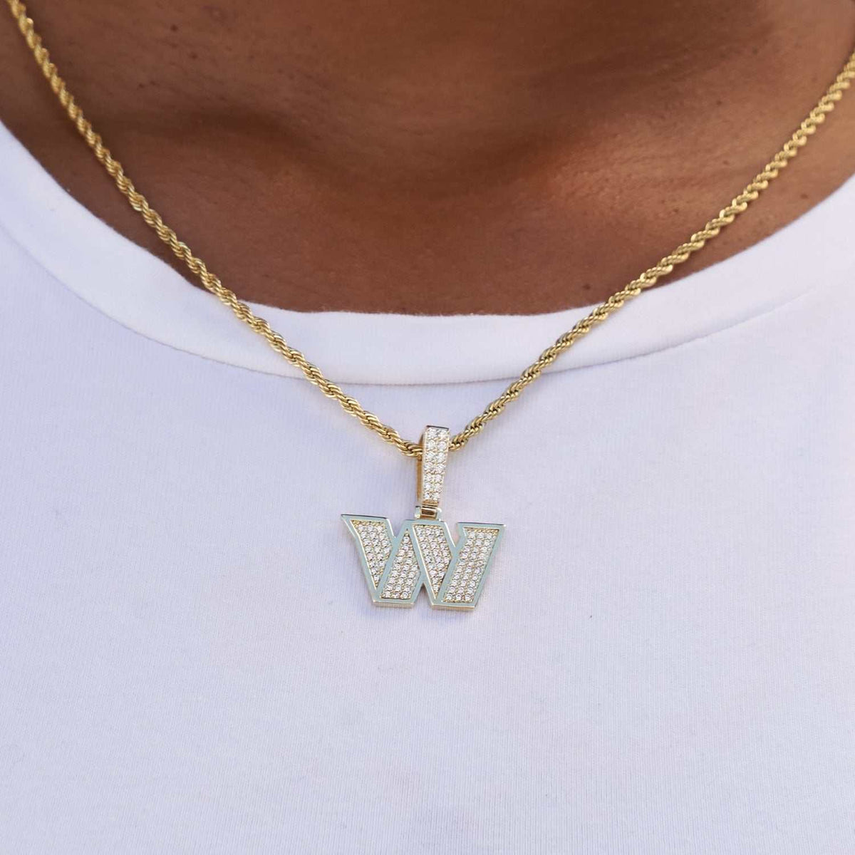 Washington Commanders Official NFL Micro Logo Pendant- Yellow Gold