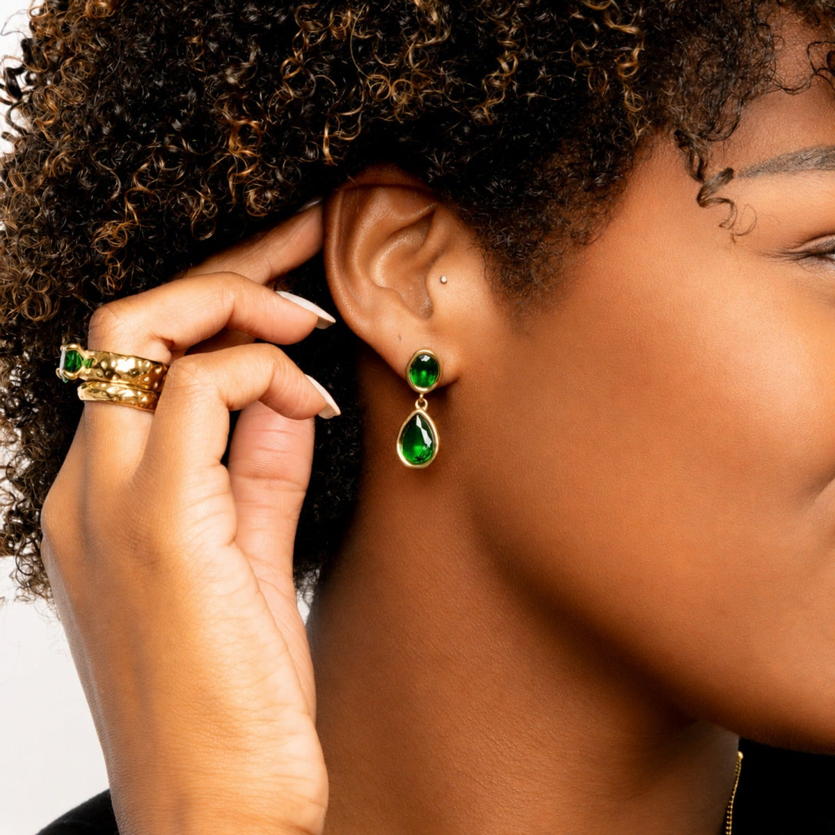 Heirloom Teardrop Stone Earrings