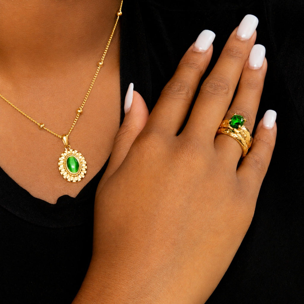 Heirloom Oval Stone Ring Set