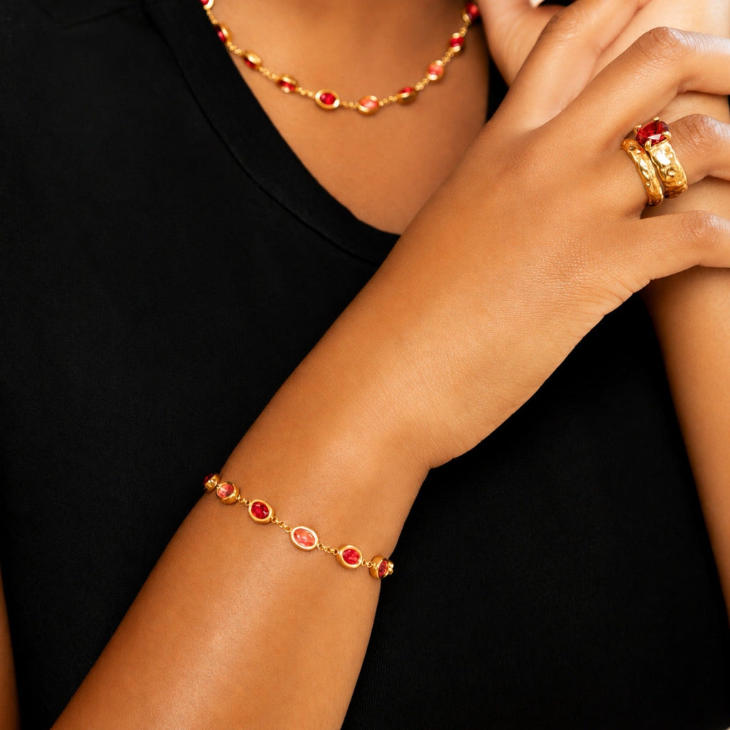 Heirloom Royal Rose Stone Bracelet