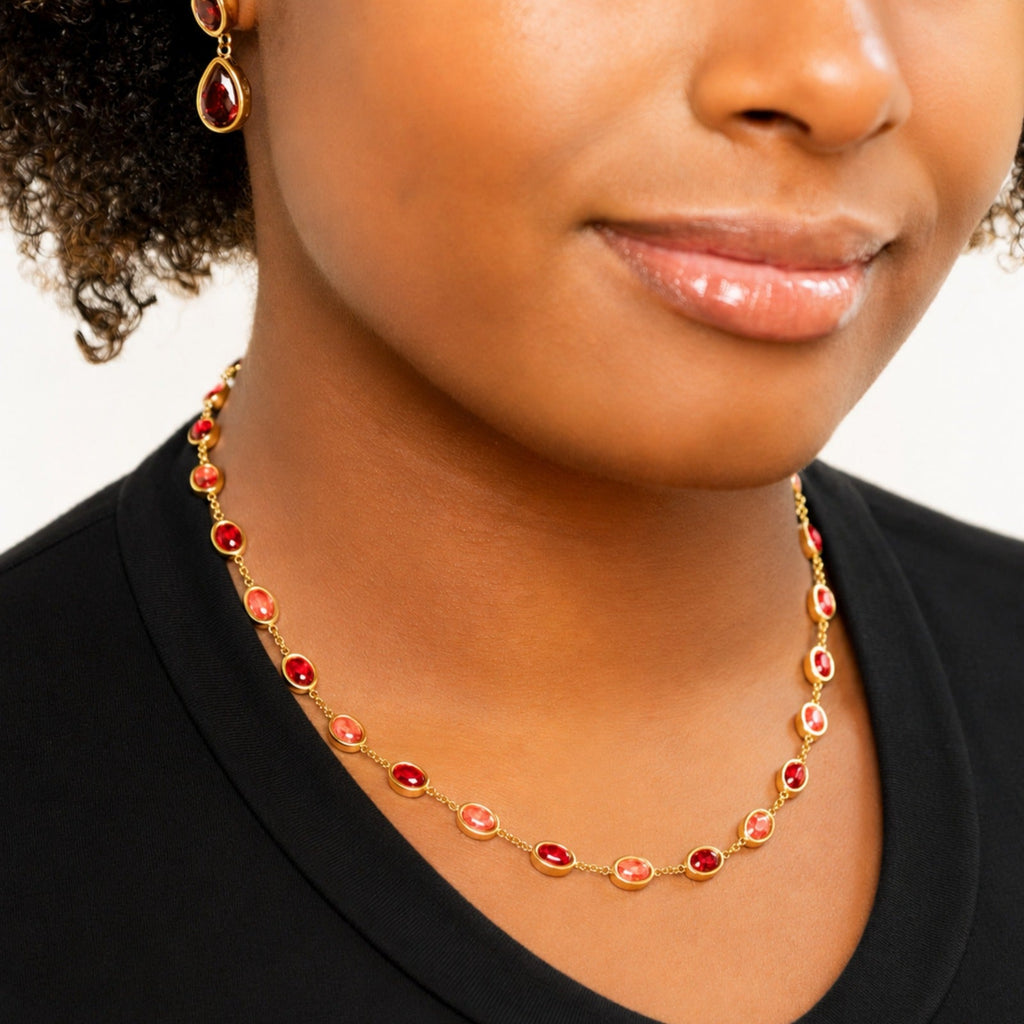 Heirloom Royal Rose Stone Necklace
