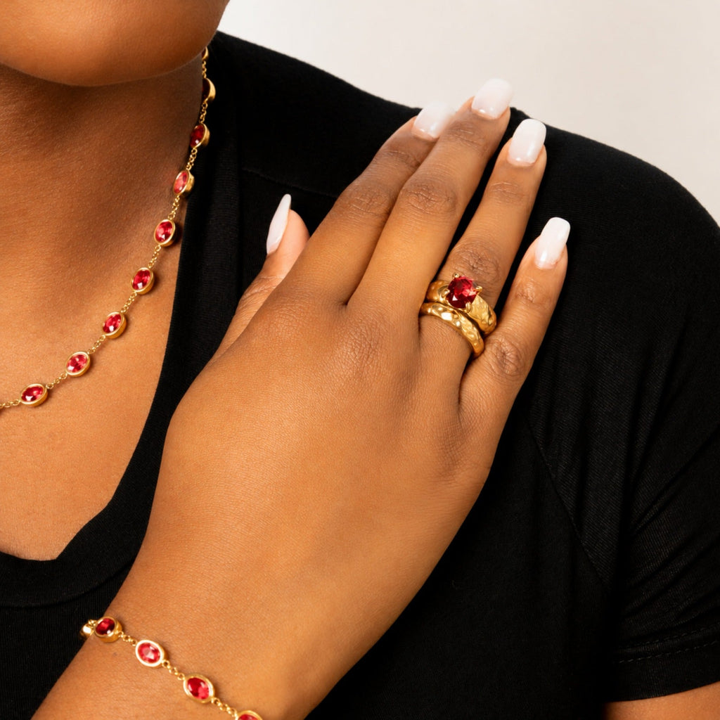 Heirloom Oval Stone Ring Set